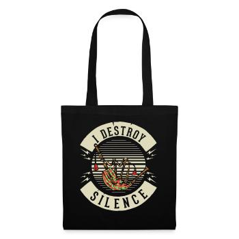 Cornemuse bruyante Humour Musicien Drôle - Sac en tissu - noir - Devant