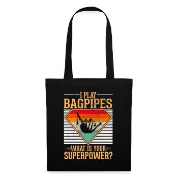 Bagpipe Musician Funny Bagpiper - Tote Bag - black - Front
