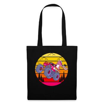 Licorne patriotique Monster Truck America - Sac en tissu - noir - Devant