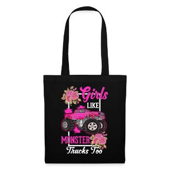 Monster Truck Girl Monster Truck Amoureux - Sac en tissu - noir - Devant
