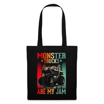 Monstertrucks Jungen Mädchen Monstertruck - Stoffbeutel - Schwarz - Vorne