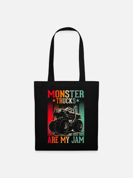 Monstertrucks Jungen Mädchen Monstertruck - Stoffbeutel - Schwarz