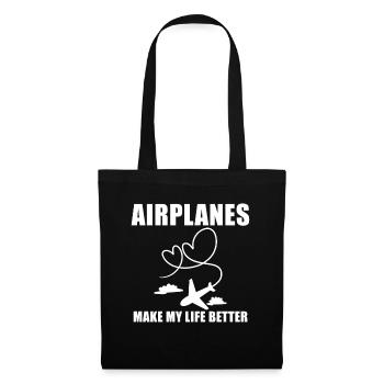 Airplane Pilot Saying Gift - Tote Bag - black - Front