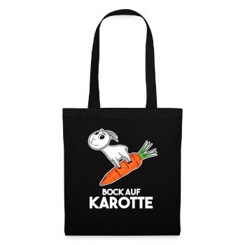 Karotte Ziege Ziegenbock - Stoffbeutel - Schwarz - Vorne