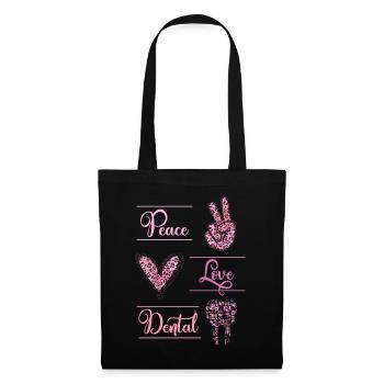 Dentiste Leopard Tooth Peace Dental - Sac en tissu - noir - Devant