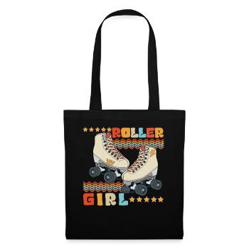 Roller Girl Retro 70s 80s Roller Skating - Tote Bag - black - Front