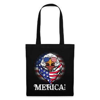 Patriotischer Adler Merica 4. Juli - Stoffbeutel - Schwarz - Vorne