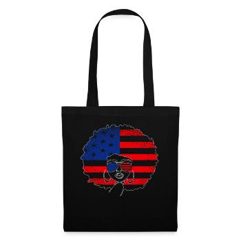 Patriotic African-American Woman July 4 - Tote Bag - black - Front