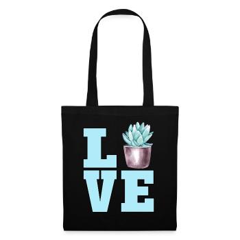 House Plant Lover Funny Cute Cactus Succulent - Tote Bag - black - Front