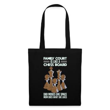 Family Court Chess Board Dad Space Mom What Likes - Tote Bag - black - Front