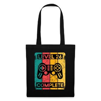 26. Geburtstag Shirt Gamer Zocker Männer Geschenk - Stoffbeutel - Schwarz - Vorne
