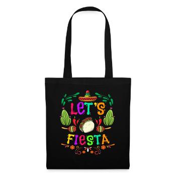 Lets Fiesta Cinco de Mayo Celebration Mexican Taco - Tote Bag - black - Front