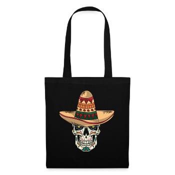 Mexican skull Sombrero Cinco de Mayo - Tote Bag - black - Front