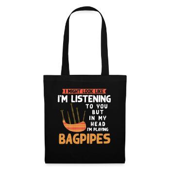 Bagpipes Addictive Music Bagpiper - Tote Bag - black - Front
