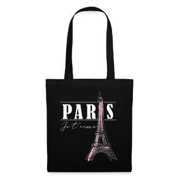Eiffelturm Frauen Liebe Paris Frankreich - Stoffbeutel - Schwarz - Vorne