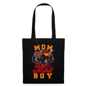 Monster Truck Mom Junge Geburtstag - Stoffbeutel - Schwarz - Vorne