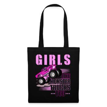 Monster Trucks Girl Funny - Tote Bag - black - Front