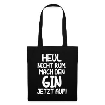 Gin Cocktail Alkohol Frauen Schnaps Longdrink Fun - Stoffbeutel - Schwarz - Vorne