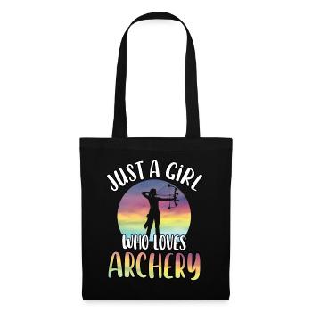 Just A Girl Who Loves Archery Cute Archery Lover - Tote Bag - black - Front