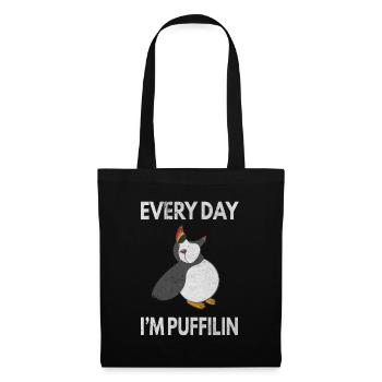 Every Day Puffilin - Puffin Papageientaucher - Stoffbeutel - Schwarz - Vorne