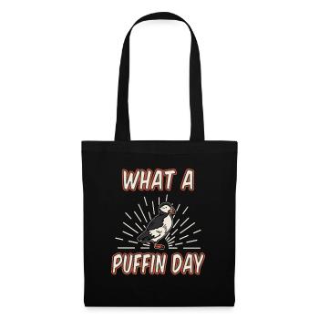 What A Puffin Day Papageitaucher Papageientaucher - Stoffbeutel - Schwarz - Vorne