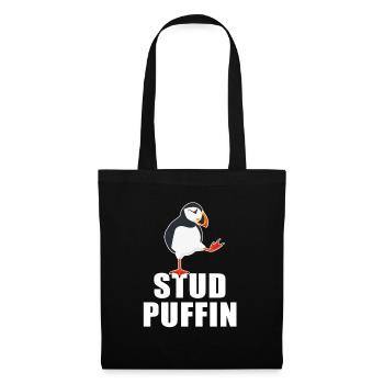 Stud Puffin Eistaucher Meeresvogel Papageitaucher - Stoffbeutel - Schwarz - Vorne