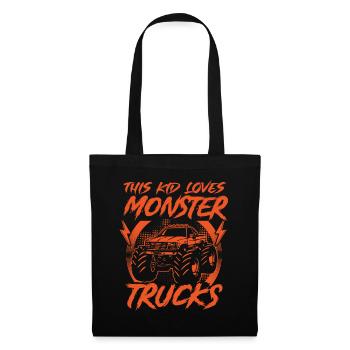 Monster Trucks Fan Filles Garçons Monster Truck - Sac en tissu - noir - Devant
