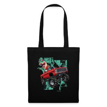 Monster Truck Trex Young Monster Trucks Dinosaurs - Tote Bag - black - Front
