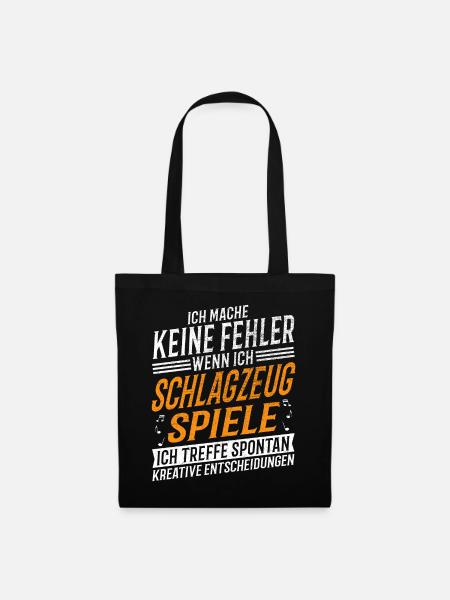 Schlagzeug Musiker Kreativer Schlagzeuger - Stoffbeutel - Schwarz