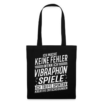 Vibraphonspieler Musikinstrument Musik Vibraphon - Stoffbeutel - Schwarz - Vorne