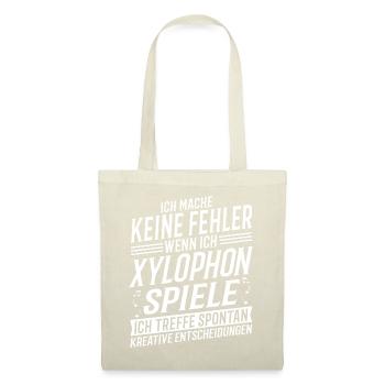 Xylophonspieler Musikinstrument Musik Xylophon - Stoffbeutel - Natur - Vorne
