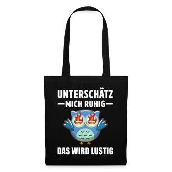 Sarcasm Owl Motif Saying Irony Statement - Tote Bag - black - Front