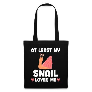 L’escargot m’aime les femmes Drôle - Sac en tissu - noir - Devant
