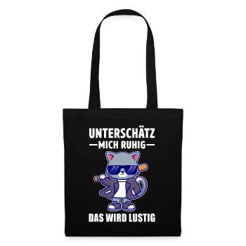 Sarkasmus Katzen Motiv Lustiger Spruch - Stoffbeutel - Schwarz - Vorne
