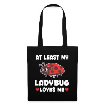 Ladybug m’aime Femmes Drôle de coccinelle - Sac en tissu - noir - Devant