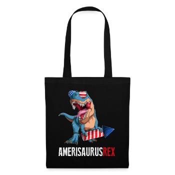 America Trex US Patriotic Dino 4 juillet - Sac en tissu - noir - Devant