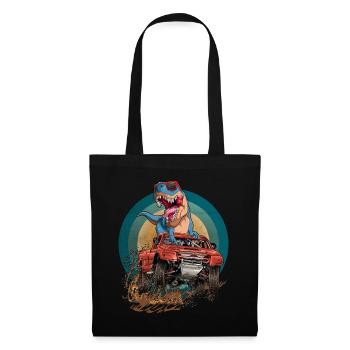 Monster Truck Trex Dirt Race Dinosaurs - Tote Bag - black - Front