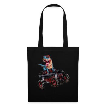 Trex Monster Truck Dirt Racing Dinosaurs - Tote Bag - black - Front