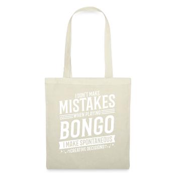 Bongo-Spieler Musikinstrument Musik Bongo - Stoffbeutel - Natur - Vorne