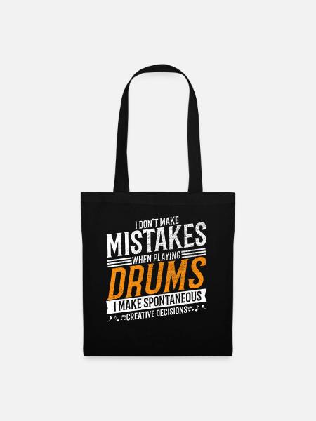 Drum Musikliebhaber Kreativer Schlagzeuger - Stoffbeutel - Schwarz