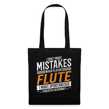 Flute Music Lover Creative Flute Player - Tote Bag - black - Front
