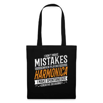 Harmonica Creative Harmonica Player - Tote Bag - black - Front