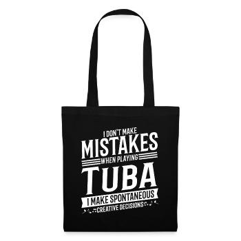 Tuba-Spieler Musikinstrument Musik Tuba - Stoffbeutel - Schwarz - Vorne