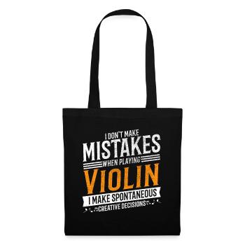 Amateurs de musique de violon Violoniste créatif - Sac en tissu - noir - Devant
