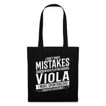 Viola Player Musical Instrument Music Violator - Sac en tissu - noir - Devant