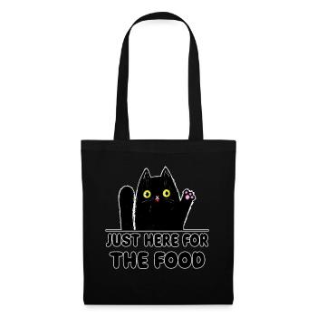 Foodie Kitty Femmes Drôle de Chat - Sac en tissu - noir - Devant