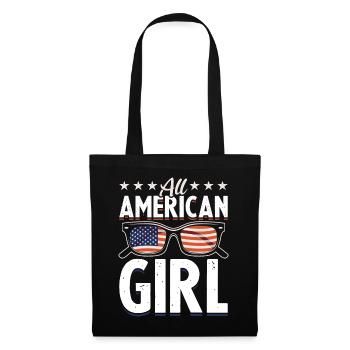 Filles Américaines USA 4 juillet - Sac en tissu - noir - Devant