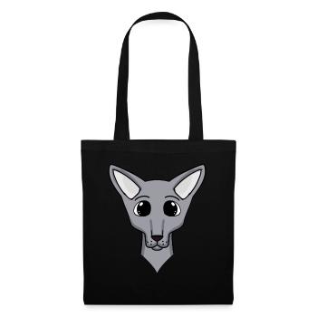 Sphynx Head Cat Propriétaire de chat - Sac en tissu - noir - Devant