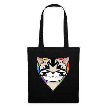LGBT Cat American Shorthair Rainbow - Tote Bag - black - Front