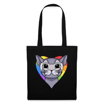 CHAT LGBT British Shorthair Rainbow - Sac en tissu - noir - Devant